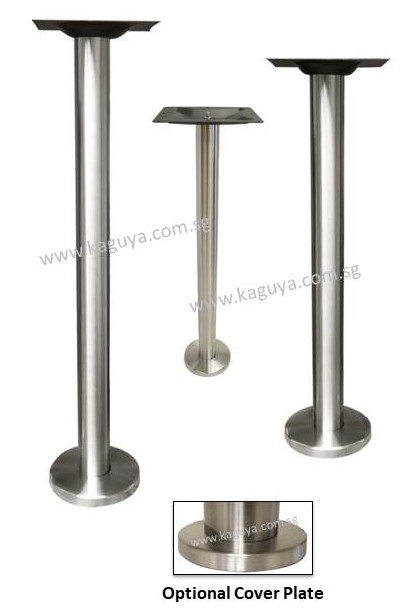 KAGUYA <ul> <li><span style="color: #800000;">Customised</span>  Stainless Steel Table Leg</li> <li>Model : TL-1510-SSRM</li> <li>Size : Dia.220 x H725mm / Dia.L240 x H725mm</li> <li>Round Pole</li> <li>Optional : Cover Plate</li> <li>More durable as perfect welding into one-piece product</li> <li>Optional : Laminated Plywood with ABS Edging Table Top</li> <li>Any special request, kindly contact seller (Whatsapp : 9050 3508)</li> </ul>