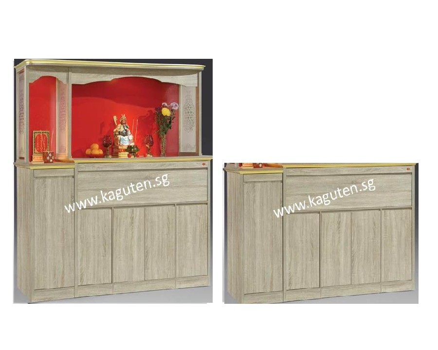 KAGUYA <strong>Bottom Cabinet :</strong> L76-1/8" D24″ H49-3/8″ (L193 D61 H127cm ) <span lang="en"><span style="font-family: Calibri;"><b><span style="color: #b81212;">Free : Heat Resistant Table Top</span></b></span></span> <strong>Bottom + Head Top :</strong> L76-1/8″ D24 H83″ (L193 D61 H211cm) <span lang="en"><span style="font-family: Calibri;"><b><span style="color: #b81212;">Free </span></b>LED Light @ Head  Top</span></span> <strong>Product Information :</strong> Col: Beige / Wenge Solid Melamine Wood Pull Out Tray Cabinet for Storage *Change the colour of back panel +S$100 , please whatsapp : 9050 3508* &nbsp;